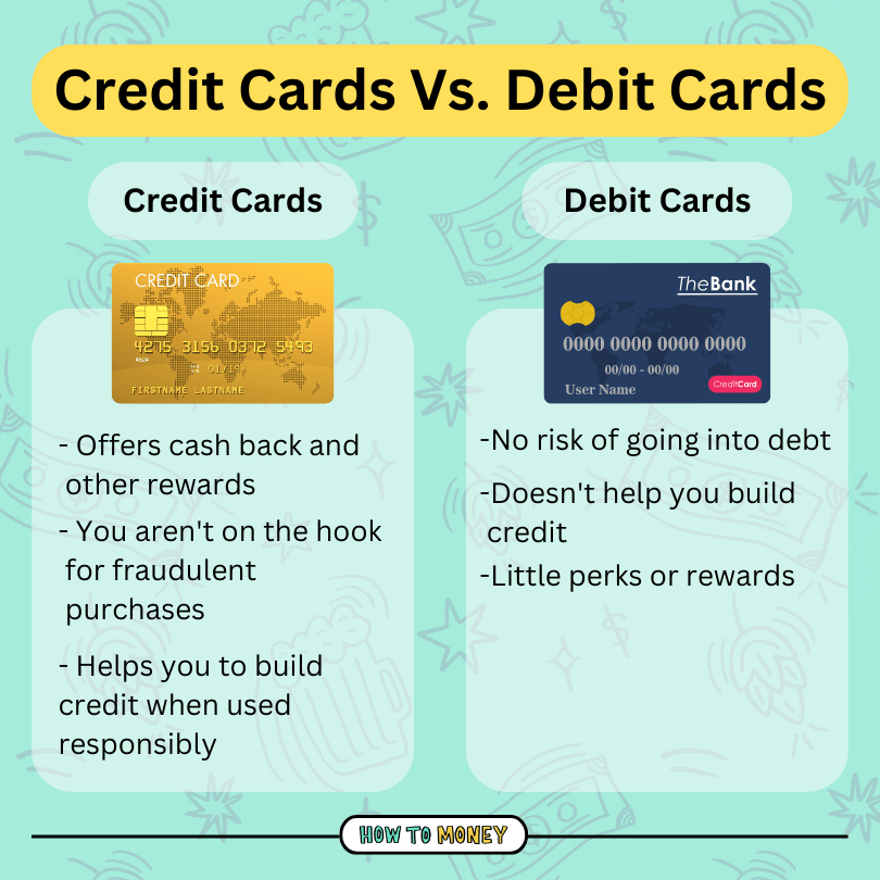 credit cards vs debit cards