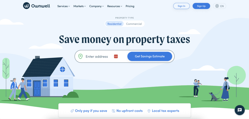 Ownwell review -- Webpage home